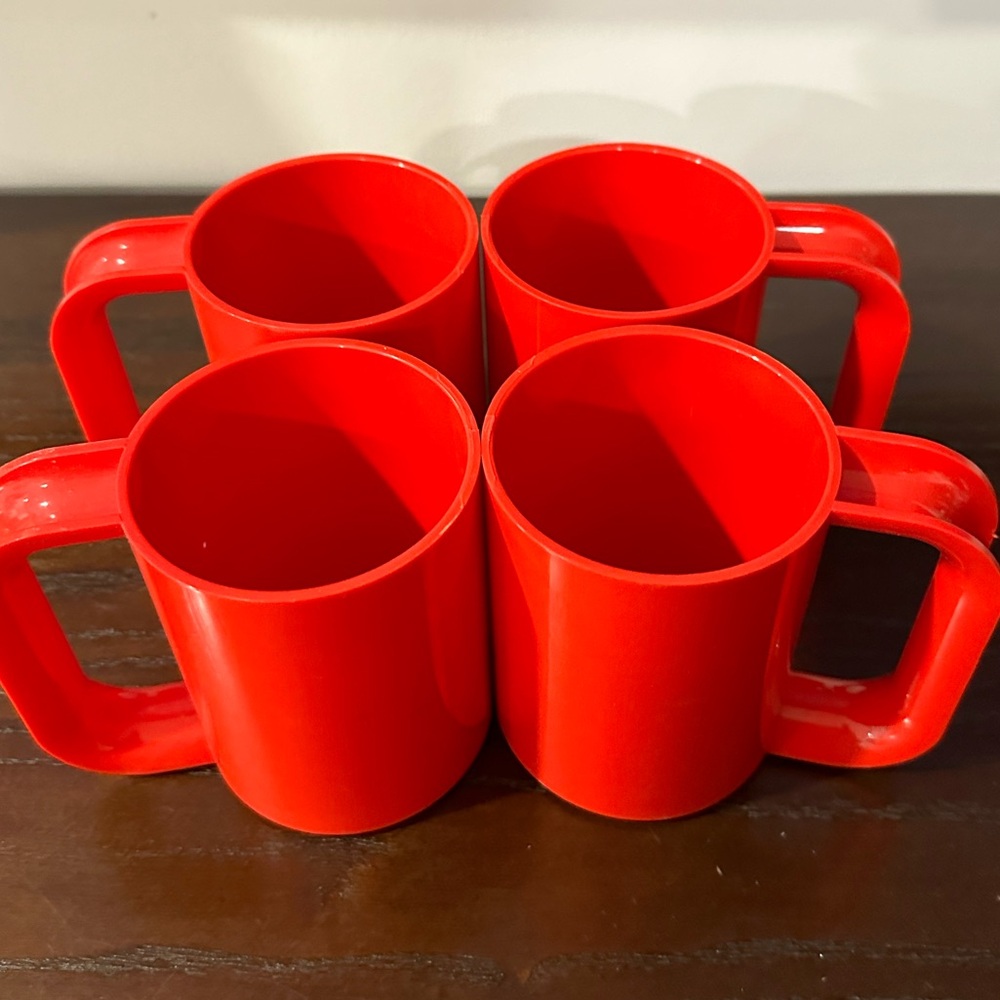 Vintage HELLER 4 cups MCM Stacking Mid Century